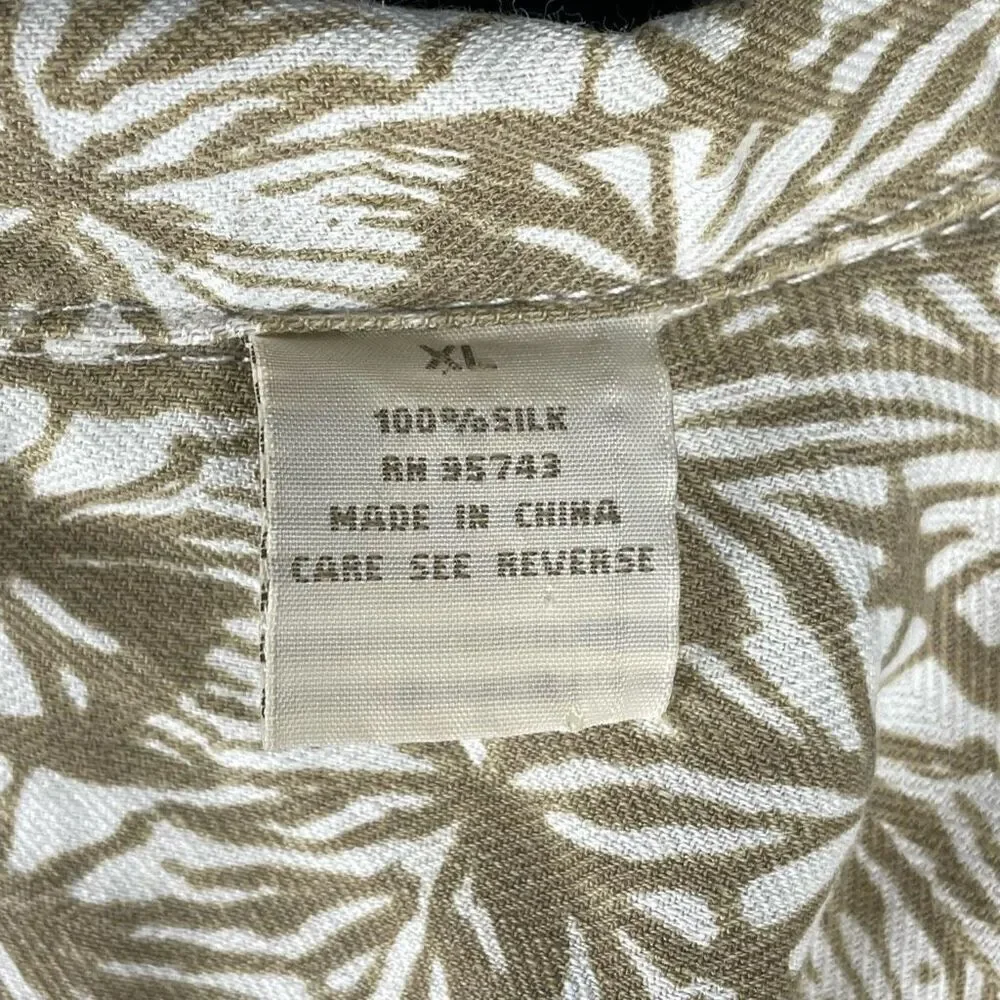 Island Republic 100% Silk Beachy Short Sleeve Button Down Shirt - Men’s XL - Picture 6 of 7